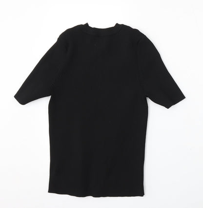 Womens UK Size S Preworn Black Pullover Jumper