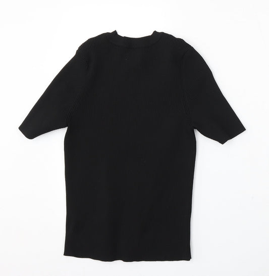 Womens UK Size S Preworn Black Pullover Jumper