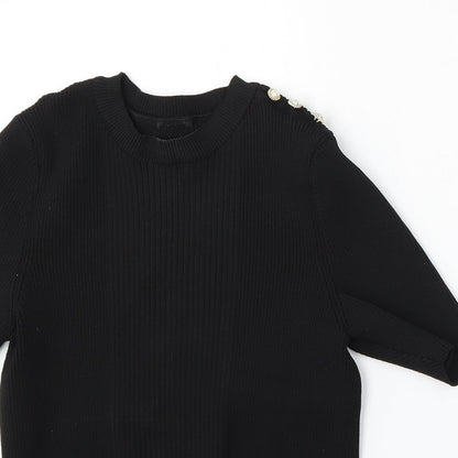 Womens UK Size S Preworn Black Pullover Jumper
