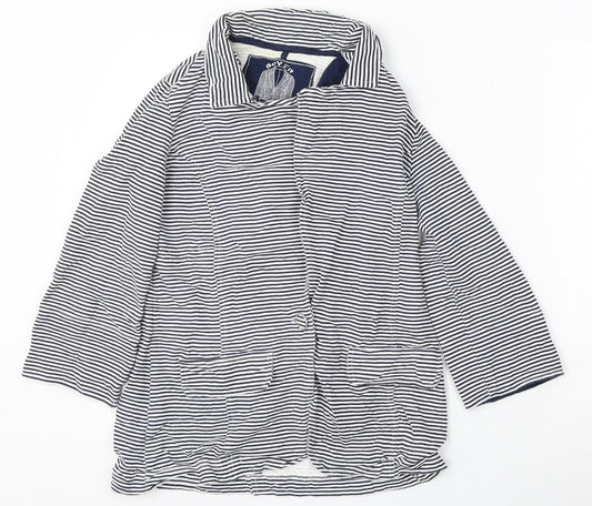 Denim Co Womens Multicoloured Striped Cotton Jacket Blazer Size 8