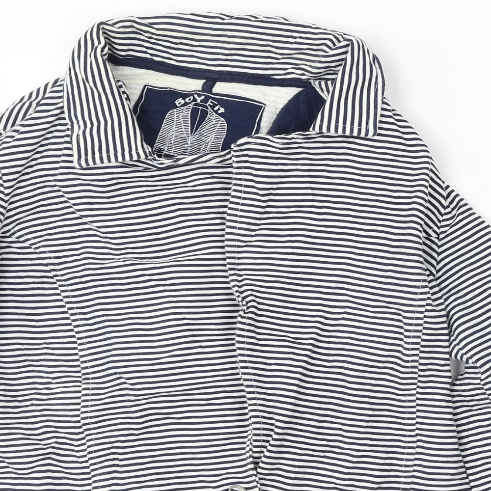 Denim Co Womens Multicoloured Striped Cotton Jacket Blazer Size 8