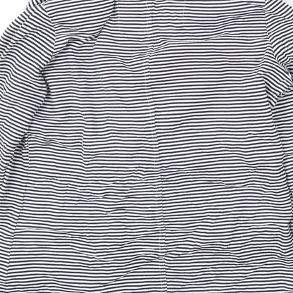 Denim Co Womens Multicoloured Striped Cotton Jacket Blazer Size 8