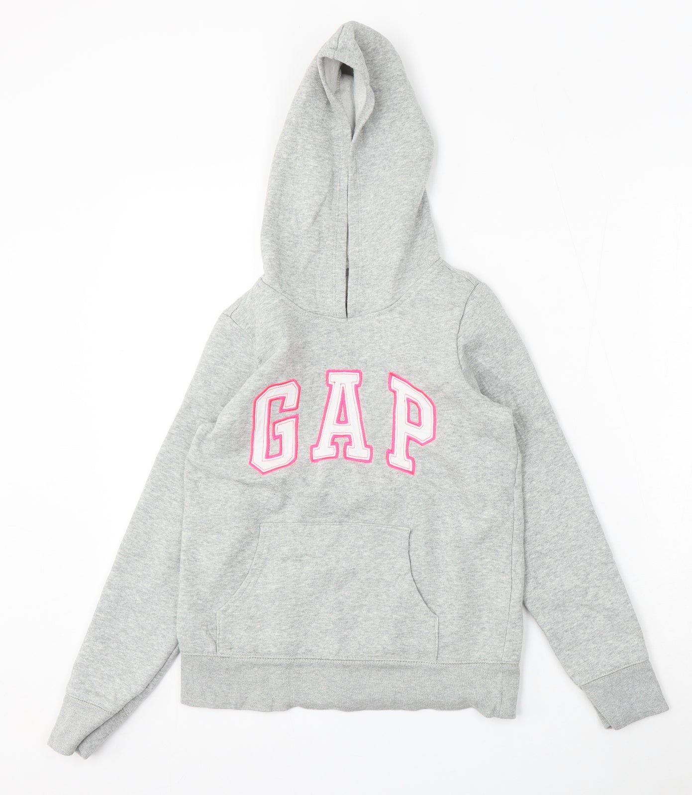 Gap Girls Grey Cotton Pullover Hoodie Size 10-11 Years