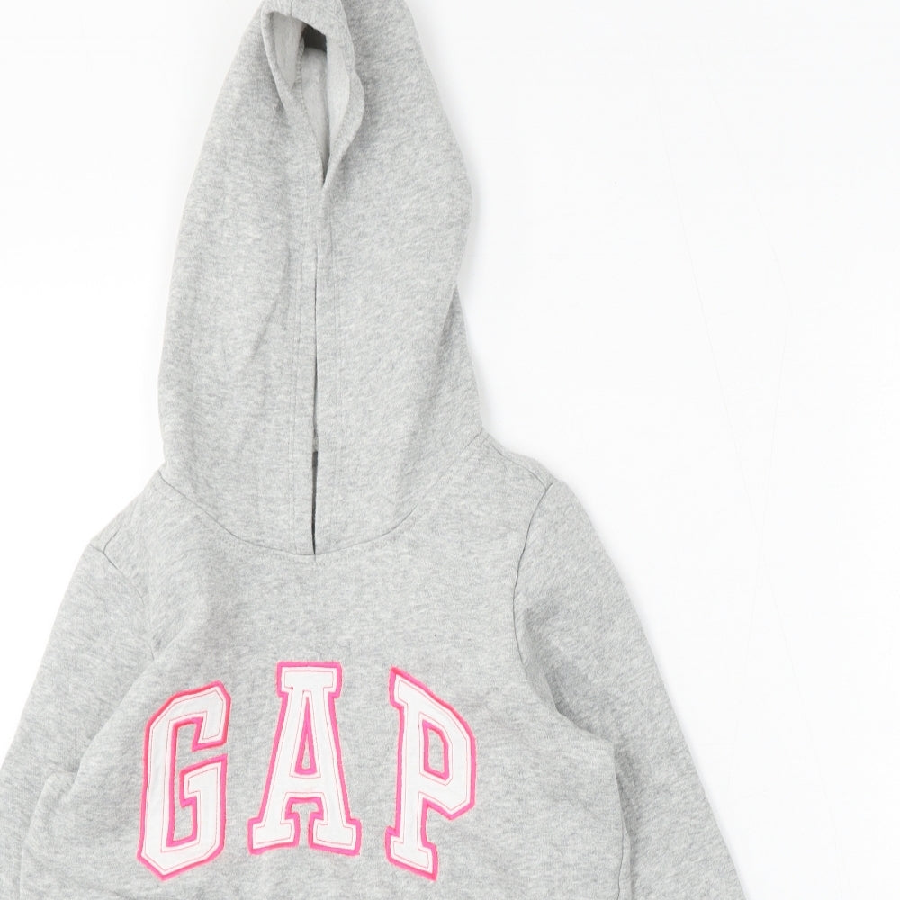 Gap Girls Grey Cotton Pullover Hoodie Size 10-11 Years
