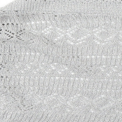 Womens UK Size 12 Internacionale Silver Cardigan Jumper