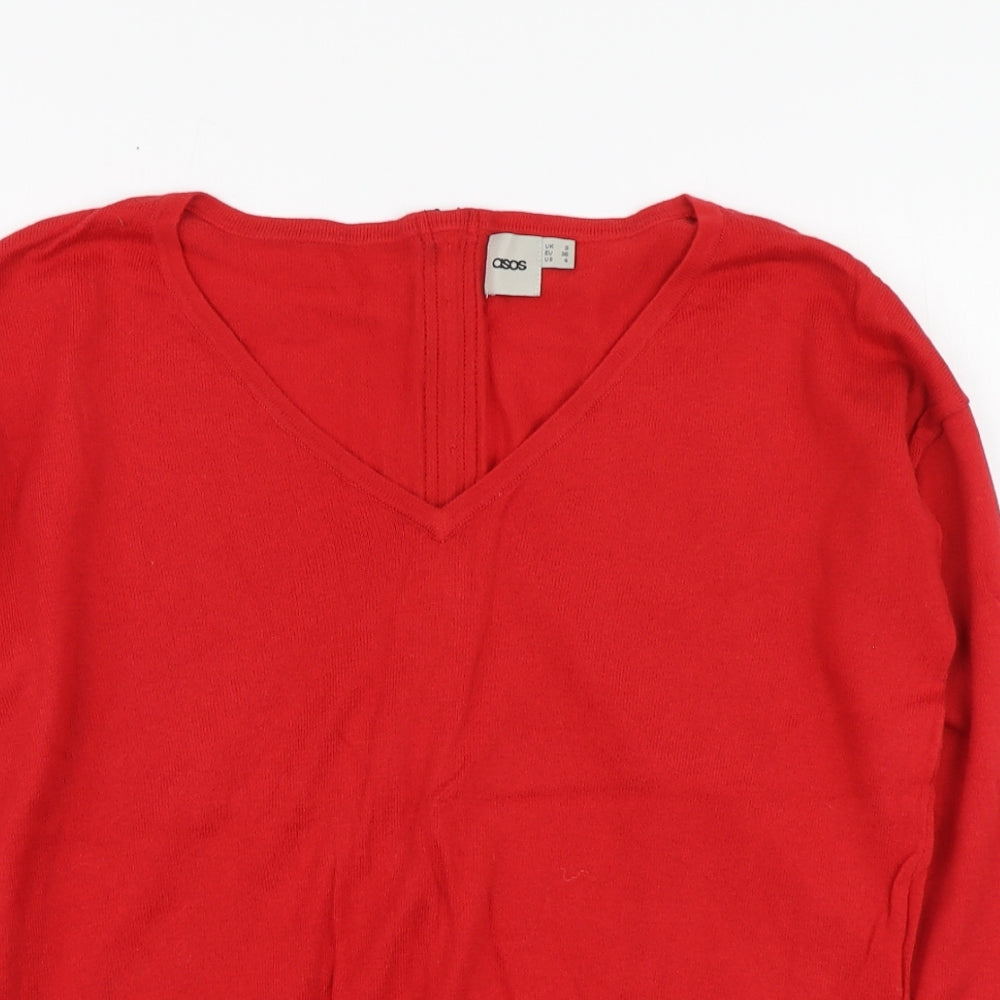 Womens UK Size 8 ASOS Red Pullover Jumper