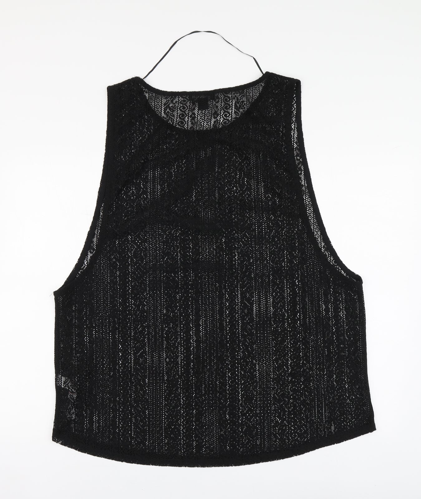 Womens UK Size L Atmosphere Black Basic T-Shirt