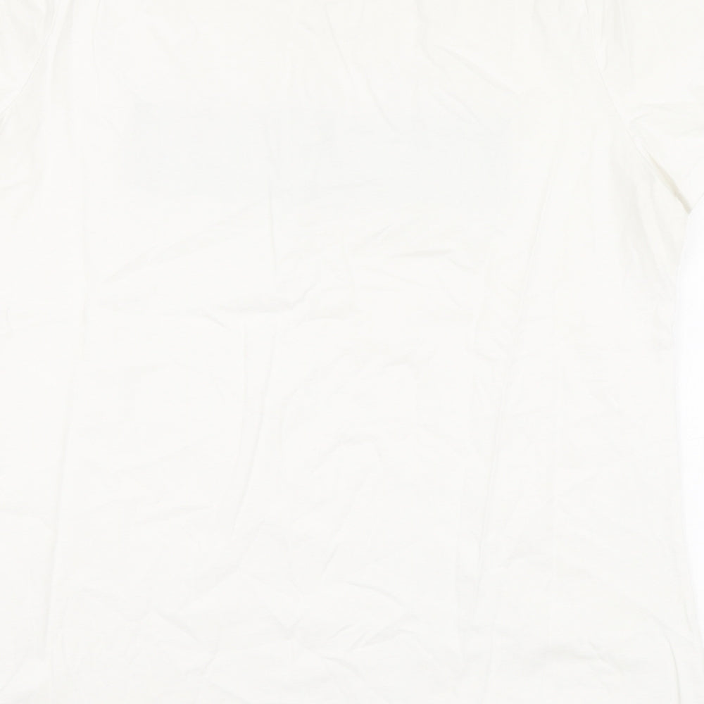 Womens UK Size 16 Papaya White Basic Polo
