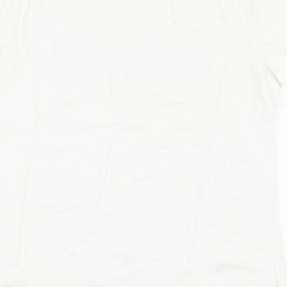 Womens UK Size 16 Papaya White Basic Polo