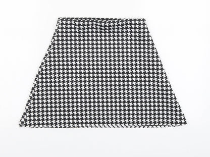 Missguided Womens Black Houndstooth Polyester Mini Skirt Size 6