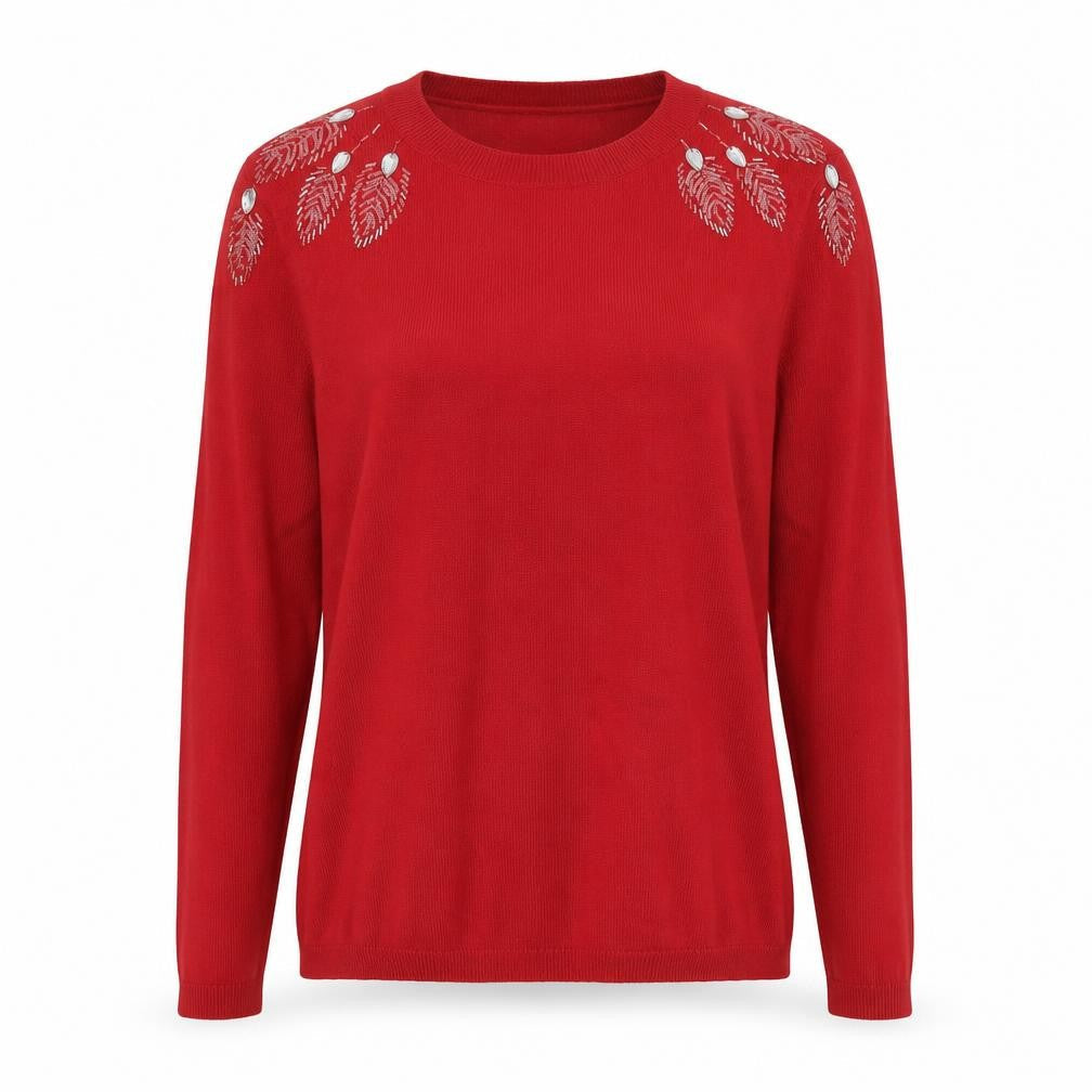 Womens UK Size M Gallery Red Pullover Jumper