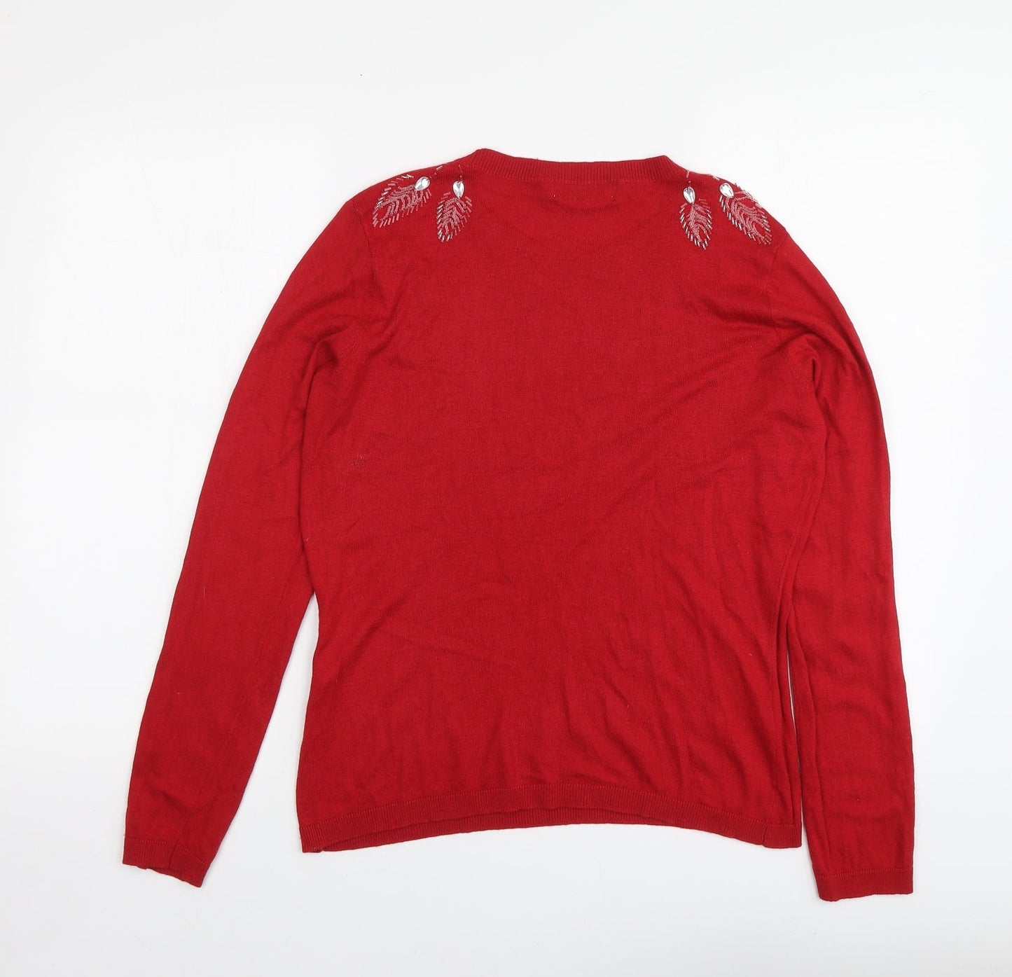Womens UK Size M Gallery Red Pullover Jumper