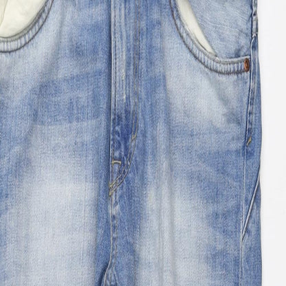 H&M Mens Blue Cotton Tapered Jeans Size 27 L30 in Regular