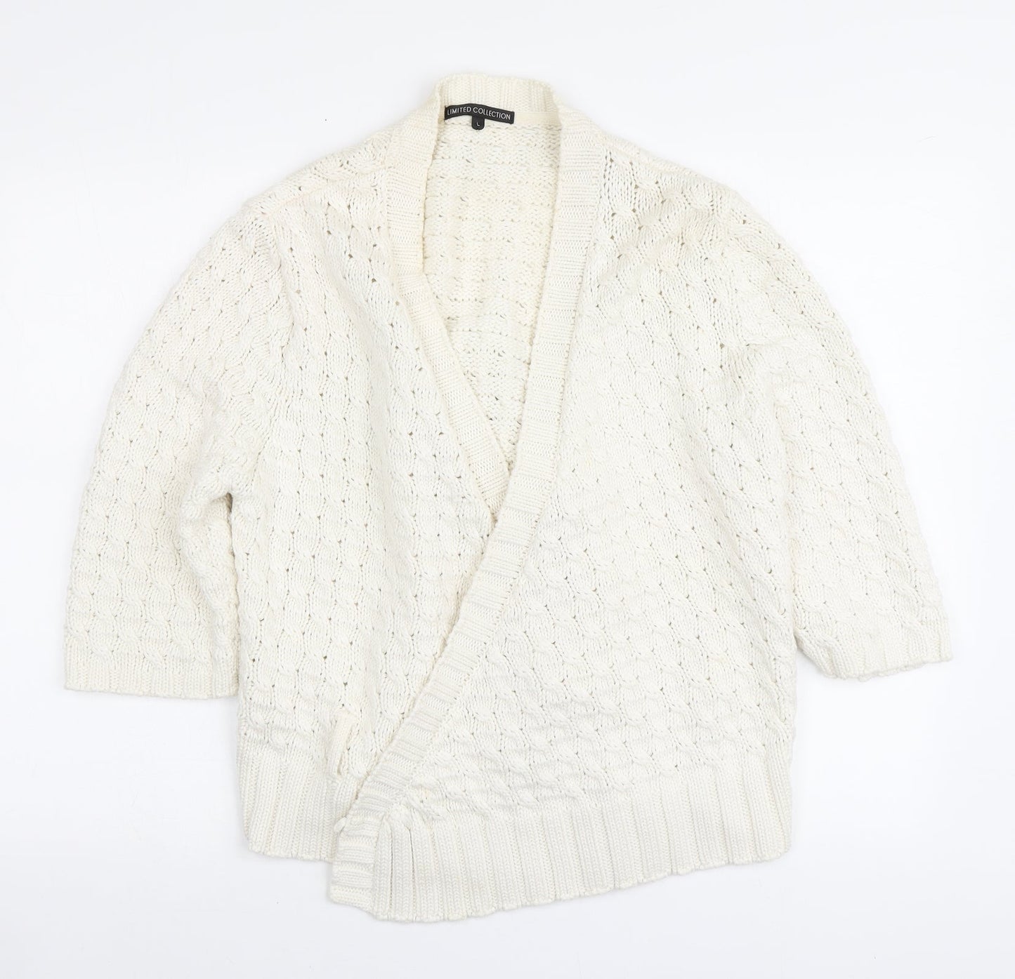 Womens UK Size L Marks and Spencer Ivory Cardigan Jumper