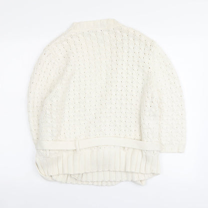 Womens UK Size L Marks and Spencer Ivory Cardigan Jumper