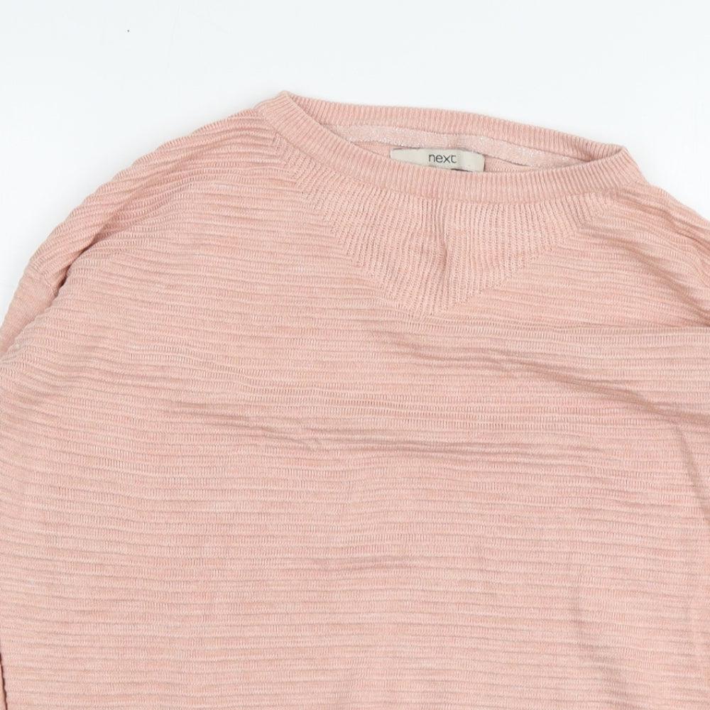 Womens UK Size 12 NEXT Pink Henley Jumper