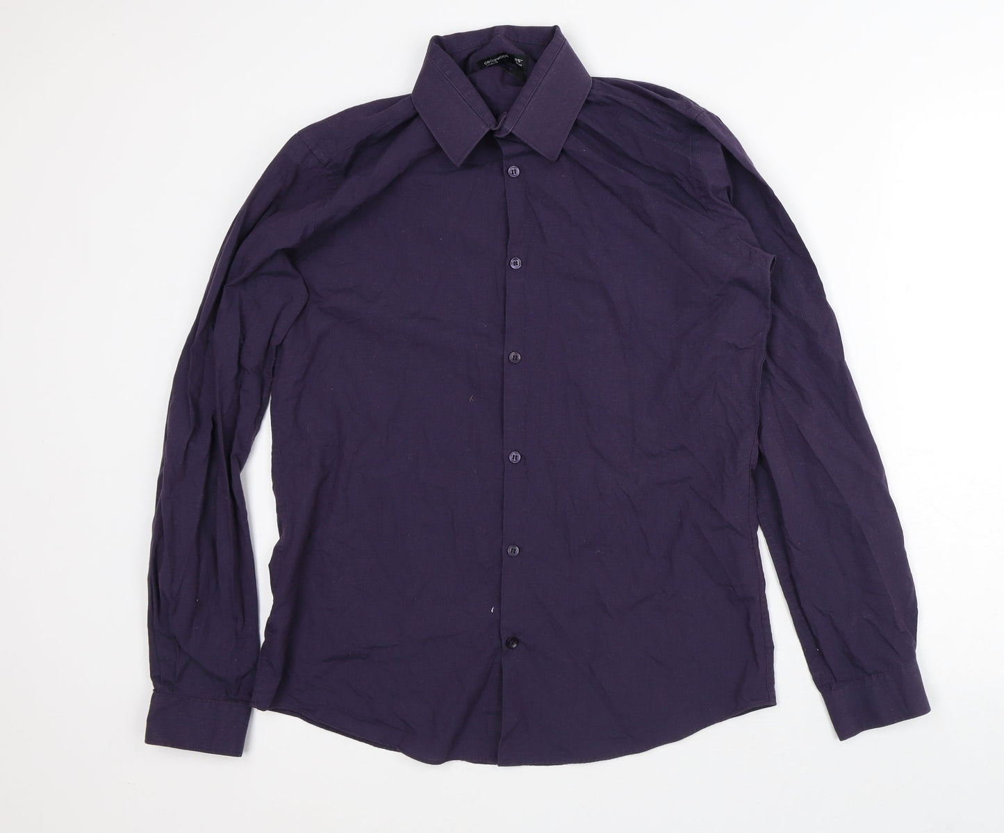 Mens UK Size M Cedar Wood State Purple  Button-Up Long Sleeve Casual Shirt