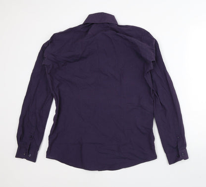 Mens UK Size M Cedar Wood State Purple  Button-Up Long Sleeve Casual Shirt