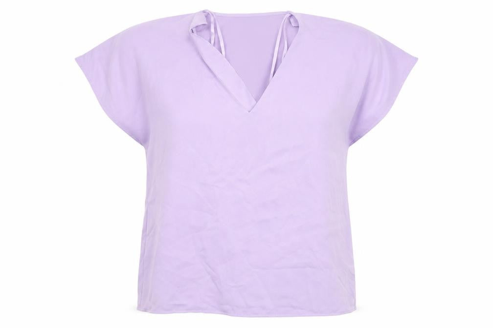 Womens UK Size 10 Gallery Purple Basic T-Shirt