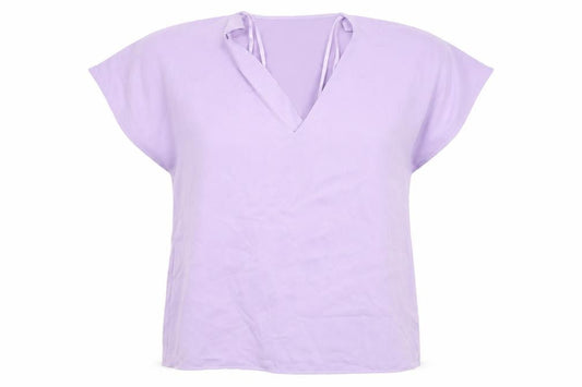 Womens UK Size 10 Gallery Purple Basic T-Shirt