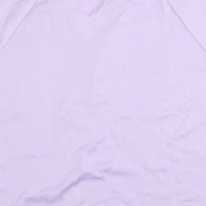 Womens UK Size 10 Gallery Purple Basic T-Shirt
