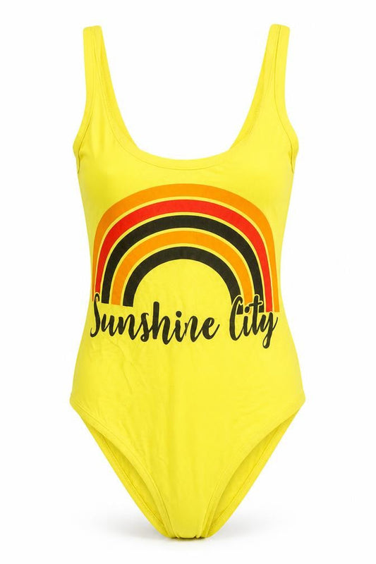 Womens UK Size 8 I SAW IT FIRST One-Piece Yellow Bodysuit