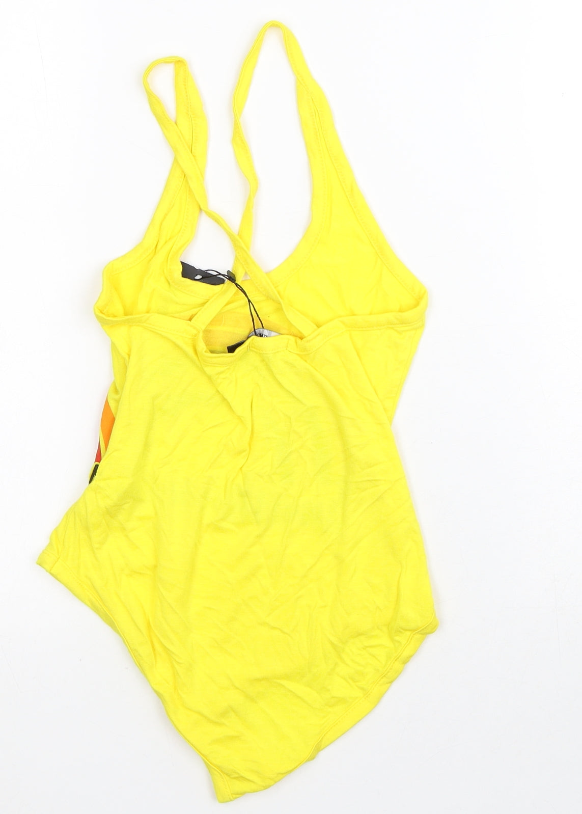 I SAW IT FIRST Womens Yellow Viscose Bodysuit One-Piece Size 8 - Sunshine