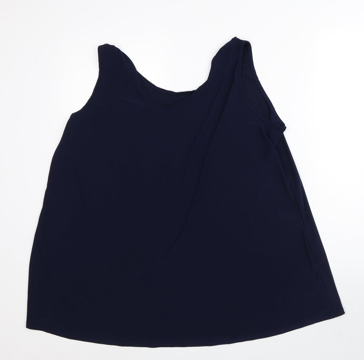 Womens UK Size XL Preworn Blue Tunic Tank