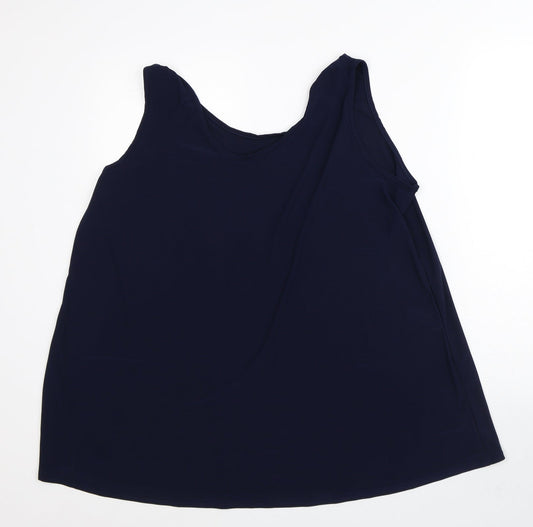 Womens UK Size XL Preworn Blue Tunic Tank