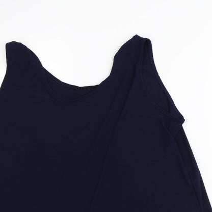 Womens UK Size XL Preworn Blue Tunic Tank