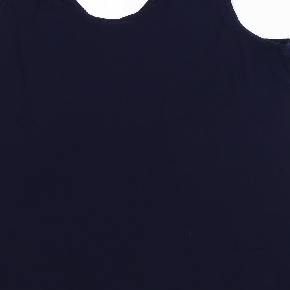 Womens UK Size XL Preworn Blue Tunic Tank