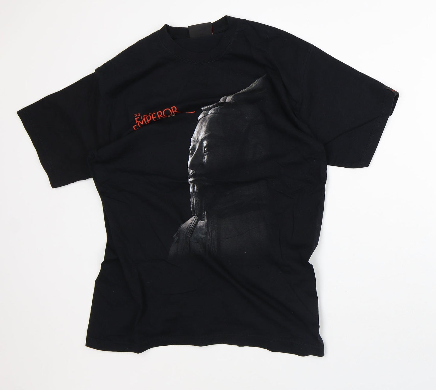 The First Emporer Mens Black Polyester T-Shirt Size M Crew Neck - China Terracotta Army