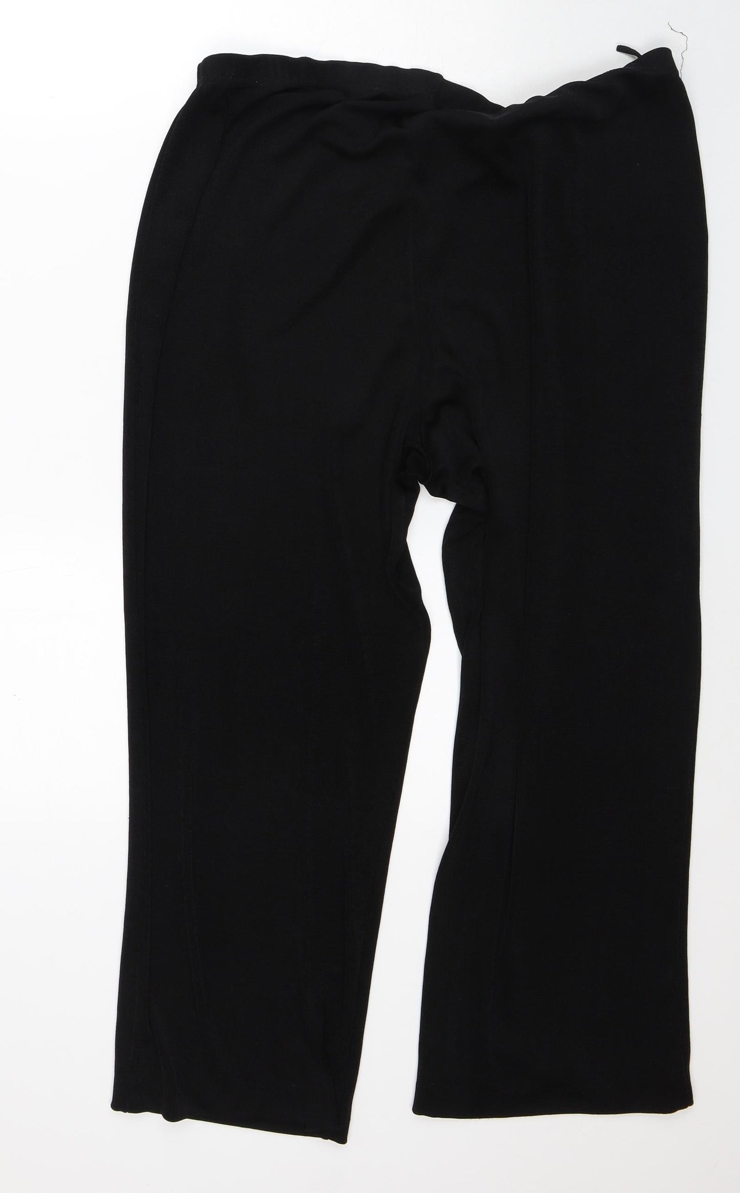 Womens UK Size L Anthology Regular Fit Capri Black Trousers