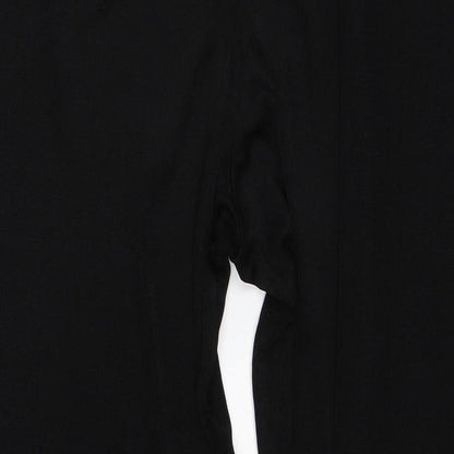 Womens UK Size L Anthology Regular Fit Capri Black Trousers