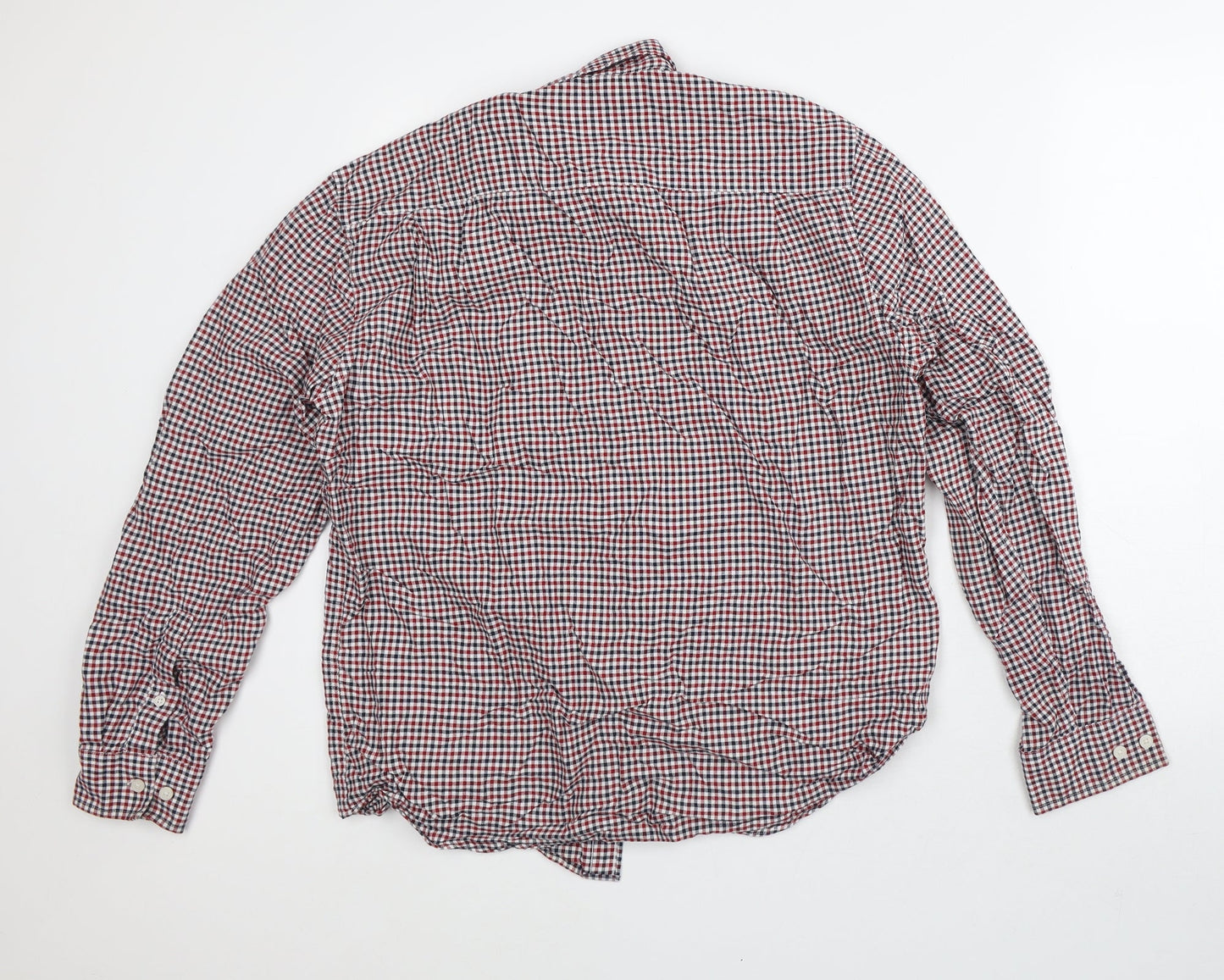 Mens UK Size M Lincoln White  Button-Up Long Sleeve Casual Shirt