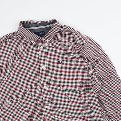 Mens UK Size M Lincoln White  Button-Up Long Sleeve Casual Shirt