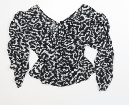 Womens UK Size 8 Topshop White Basic Blouse
