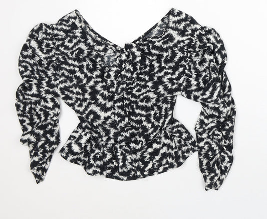 Womens UK Size 8 Topshop White Basic Blouse