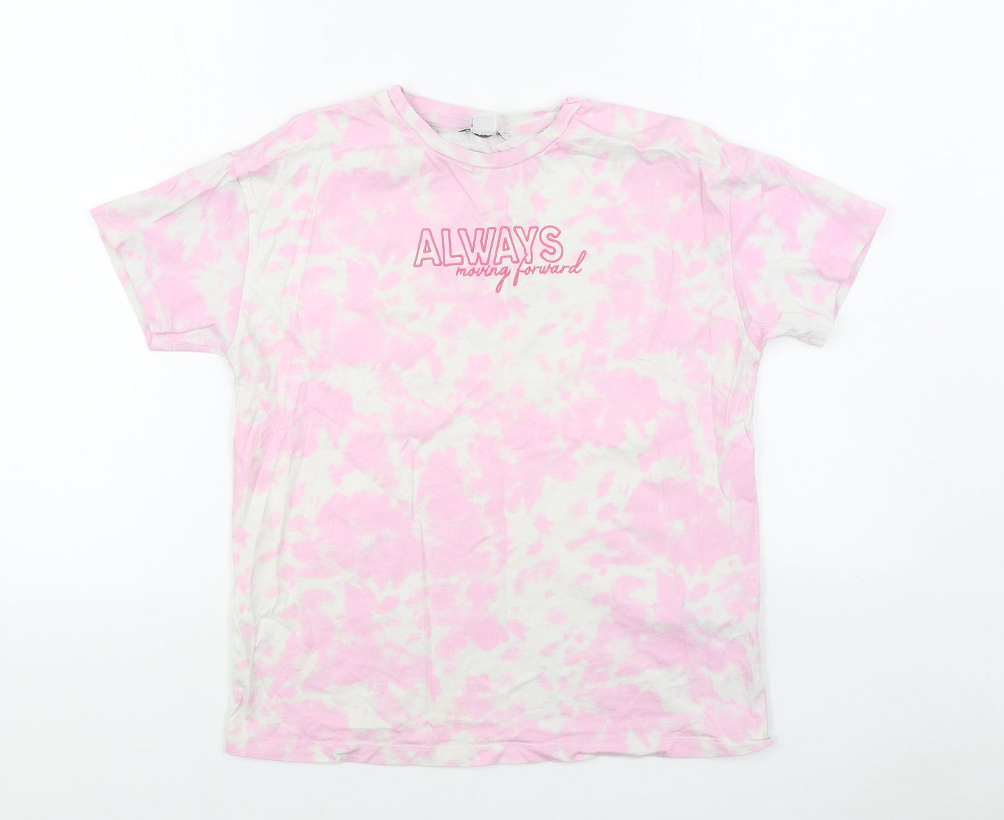 Primark Girls Pink 100% Cotton Basic T-Shirt Size 9-10 Years Round Neck Pullover