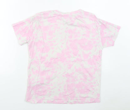 Primark Girls Pink 100% Cotton Basic T-Shirt Size 9-10 Years Round Neck Pullover