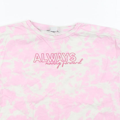 Primark Girls Pink 100% Cotton Basic T-Shirt Size 9-10 Years Round Neck Pullover