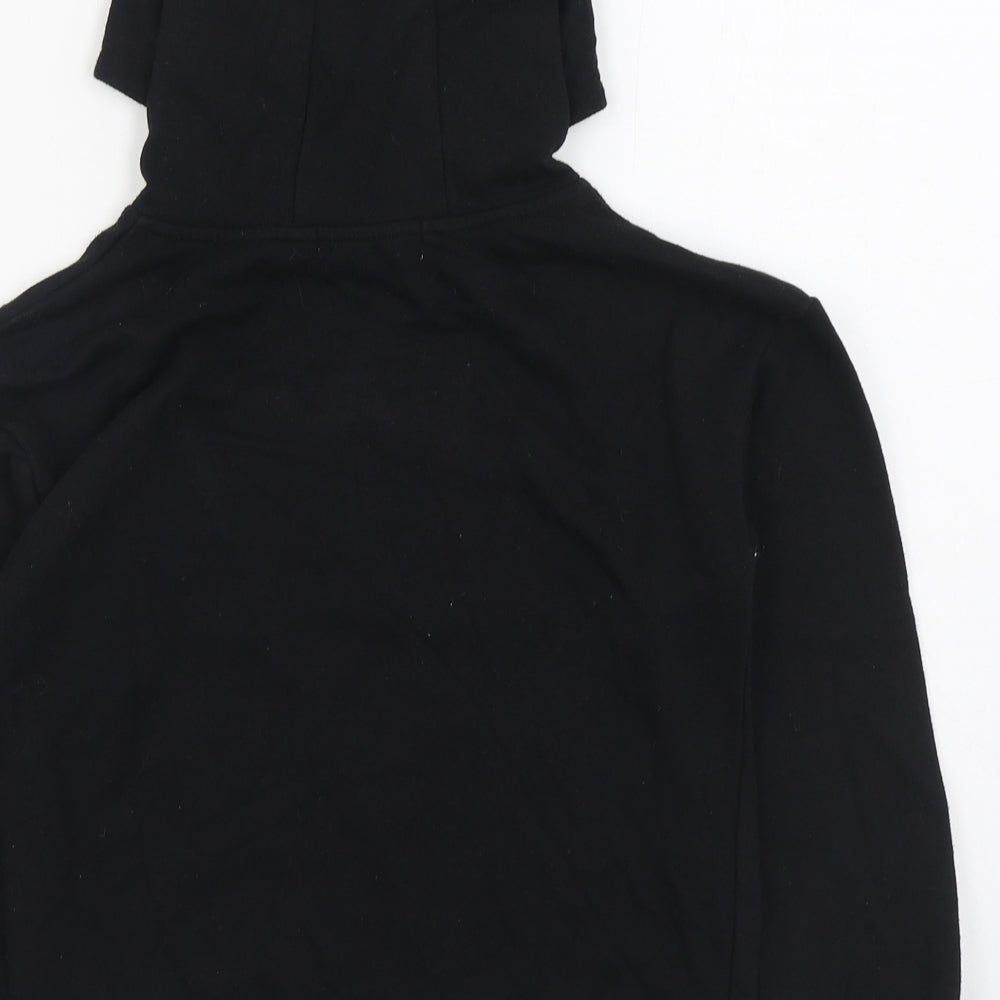 Primark Girls Black Cotton Pullover Hoodie Size 9-10 Years Pullover