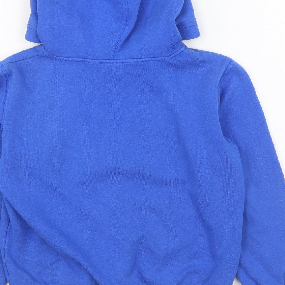 DOMYOS Boys Blue Cotton Pullover Hoodie Size 12 Years Pullover