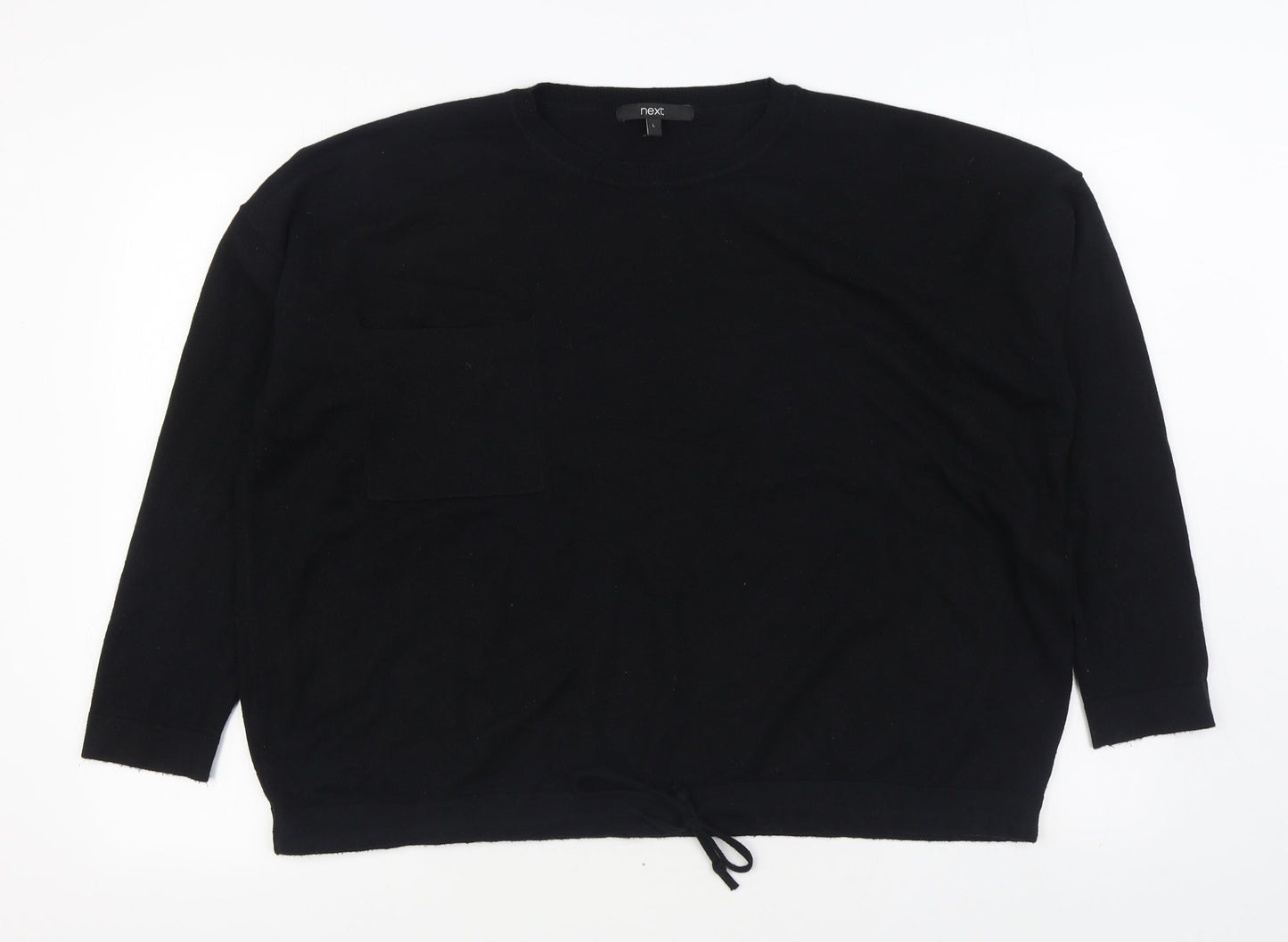 Womens UK Size L NEXT Black Pullover Sweatshirt