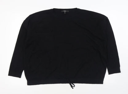 Womens UK Size L NEXT Black Pullover Sweatshirt