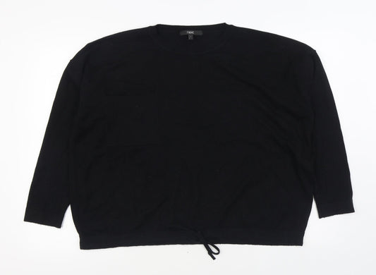 Womens UK Size L NEXT Black Pullover Sweatshirt