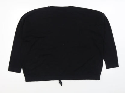 Womens UK Size L NEXT Black Pullover Sweatshirt