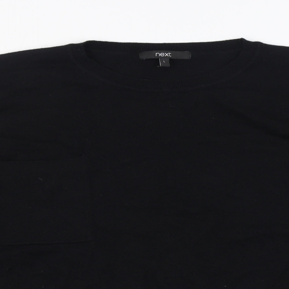 Womens UK Size L NEXT Black Pullover Sweatshirt