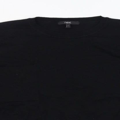 Womens UK Size L NEXT Black Pullover Sweatshirt