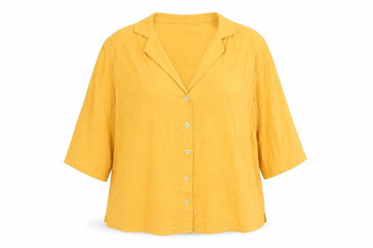 Womens UK Size 16 Marks and Spencer Orange Basic Button-Up